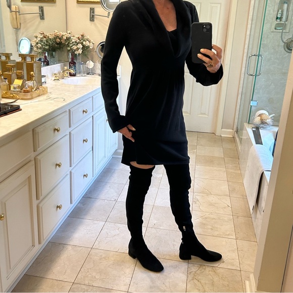 Thigh High Boots, Black Suede by Dolce Vita, Short Heel, 27.5” tall, Sz 8.5 - Picture 14 of 15